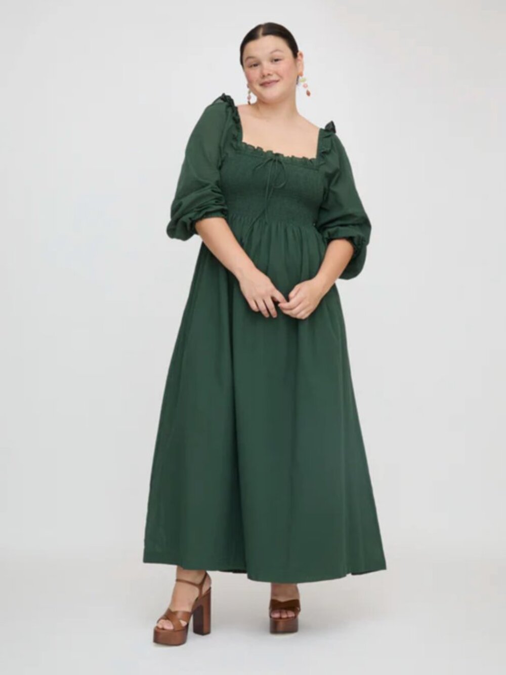 Hill House Scarlett Nap Dress Forest Green